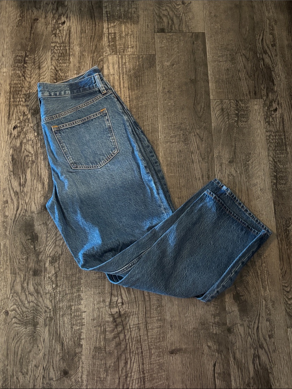 Abercrombie & Fitch High-Rise Loose Straight-Leg Jeans - Medium Wash - Size 29XS